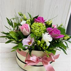 pink hat box