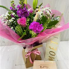 Champagne and chocolate gift set
